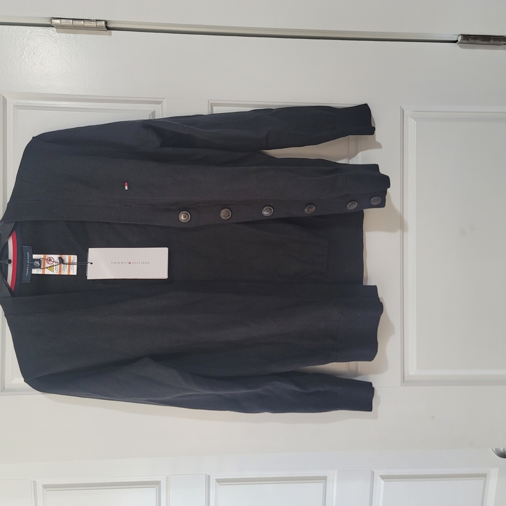Tommy Hilfiger Black Cardigan Sweater